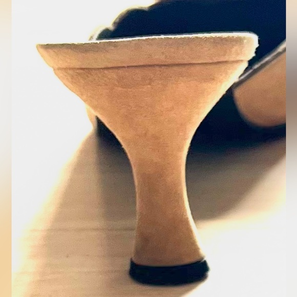 Stuart Weitzman Suede Mules with Floral Accents - Picture 9 of 11